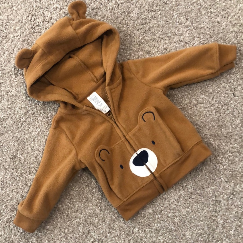 Carter’s Zip up Bear Hoody 3M 🐻